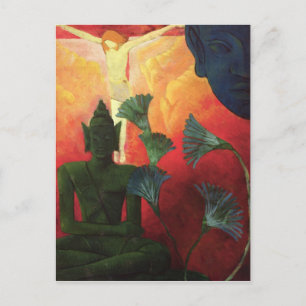 Kristus och Buddha, 1890-1892 Vykort