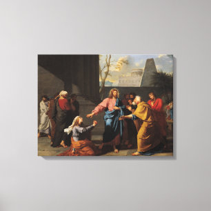 Kristus och den Canaanite kvinnan, 1783-84 Canvastryck