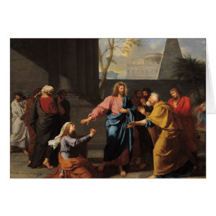 Kristus och den Canaanite kvinnan, 1783-84 Hälsningskort