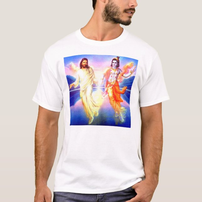 Kristus och Krishna Tee Shirt (Framsida)