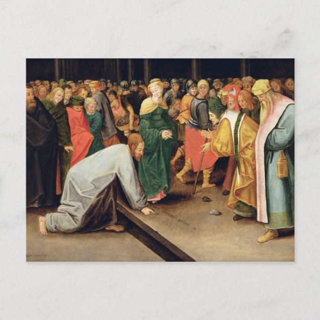 Kristus och kvinnor som blivit otrogna, 1628 vykort (Framsida)