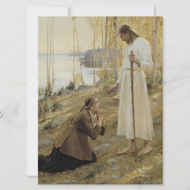 Kristus och Mary Magdalene på finska landsbygden Kort (Framsida)