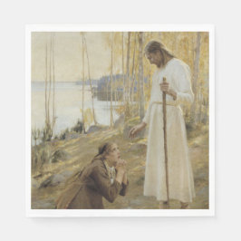 Kristus och Mary Magdalene på finska landsbygden Pappersservett