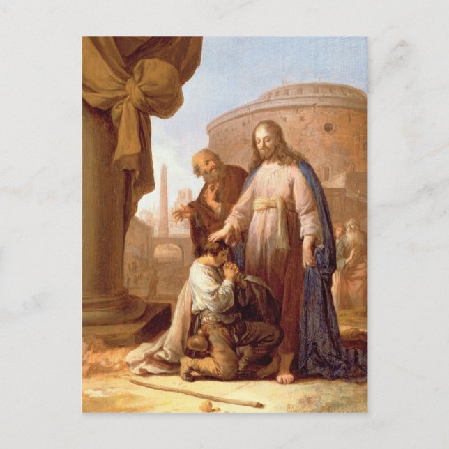 Kristus och Riken Young Ruler, 1640 Vykort (Framsida)