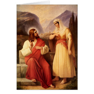 Kristus och samariern av Christian Schleisner Hälsningskort