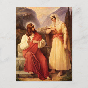 Kristus och Samaritan av Christian Schleisner Vykort