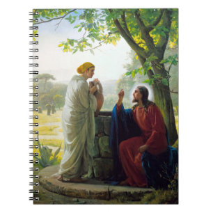 Kristus och Samaritan Woman av Carl Bloch Anteckningsbok