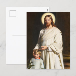Kristus och Young Child av Carl Heinrich Bloch Helg Vykort