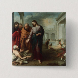 Kristus på bassängen av Bethesda, 1667-70 (olja Knapp