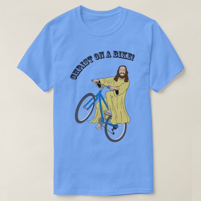 Kristus på en cykel t shirt (Design framsida)