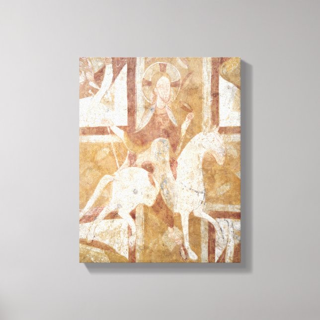 Kristus på en vit häst canvastryck (Framsida)