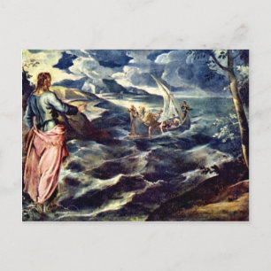 Kristus på Galileiska sjön av Tintoretto Jacopo Vykort
