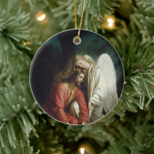 Kristus på Gethsemane av Carl Bloch, Religiösa Julgransprydnad Keramik