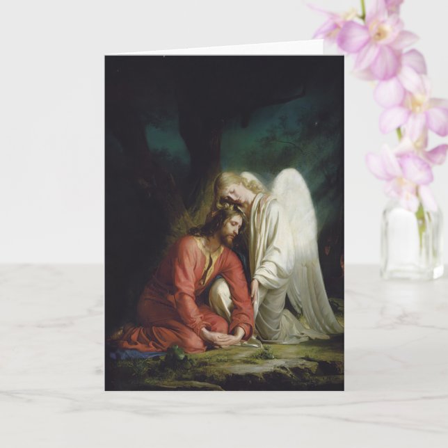Kristus på Gethsemane av Carl Bloch, Religiösa Kort (Orkide)