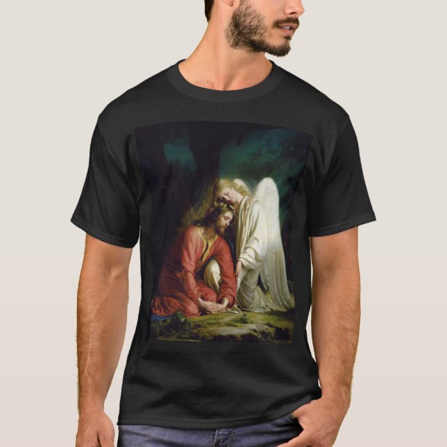 Kristus på Gethsemane av Carl Bloch T Shirt (Framsida)
