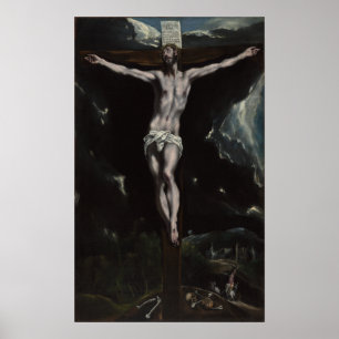 Kristus på Kor av El Greco Poster