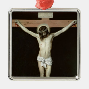 Kristus på kor, c.1630 julgransprydnad metall