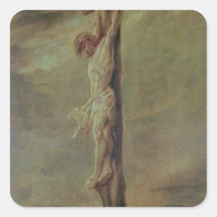Kristus på kor, c.1646 fyrkantigt klistermärke