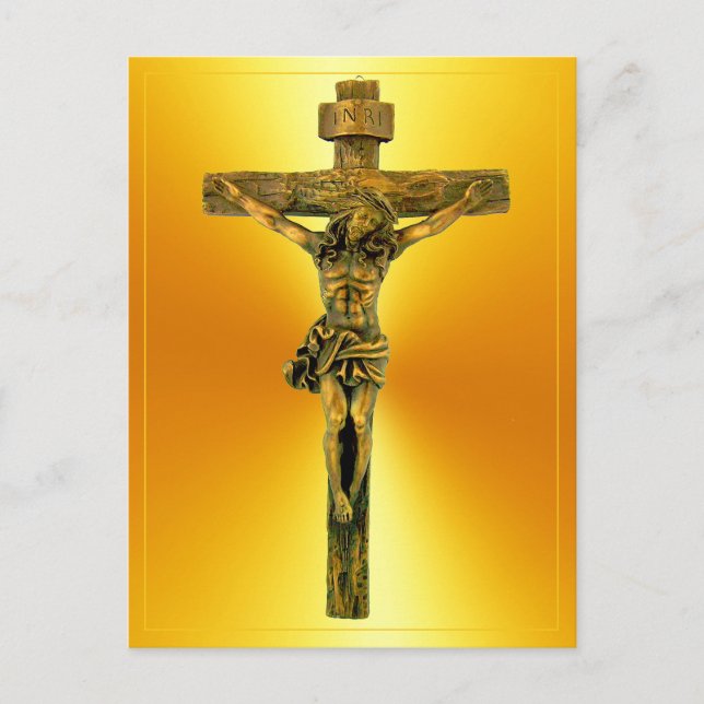 Kristus på Kor Focus on Faith Postcard Vykort (Framsida)