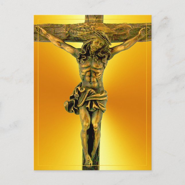 Kristus på Kor Focus on Faith Postcard Vykort (Framsida)