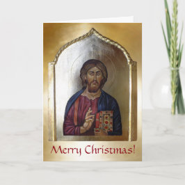 Kristus Pantocrator - Byzantine Stil Icon Helgkort