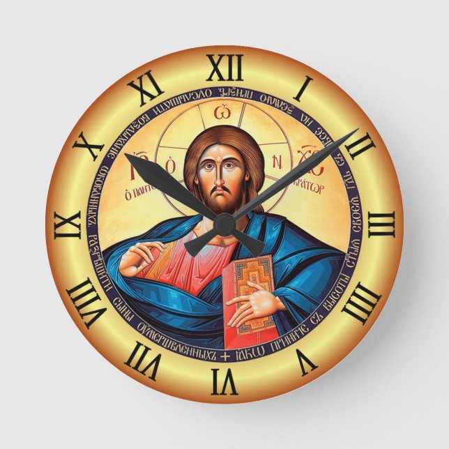 Kristus Pantocrator Church St. Alexander Nevsky Rund Klocka (Framsida)