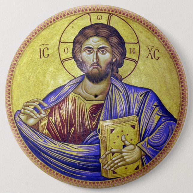 Kristus Pantocrator Knapp (Framsida)