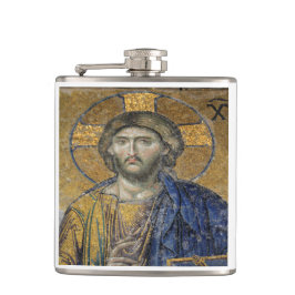 Kristus Pantocrator Mosaic Iconic Religiösa Roman  Fickplunta