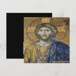 Kristus Pantocrator Mosaic Iconic Religiösa Roman  Inbjudningar