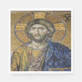 Kristus Pantocrator Mosaic Iconic Religiösa Roman  Pappersservett