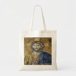 Kristus Pantocrator Mosaic Iconic Religiösa Roman  Tygkasse