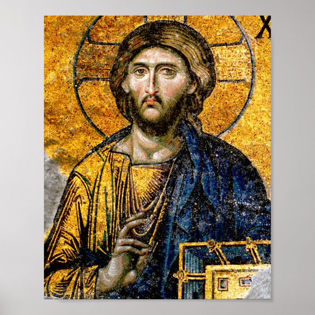 Kristus Pantocrator Mosaic Poster (Framsidan)