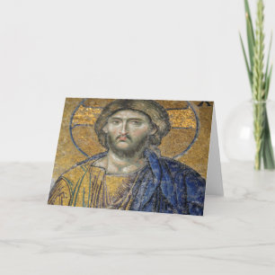 Kristus Pantocrator Mosiac Iconic Religiösa Roman  Kort