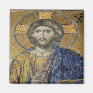 Kristus Pantocrator Mosiac Iconic Religiösa Roman  Magnet