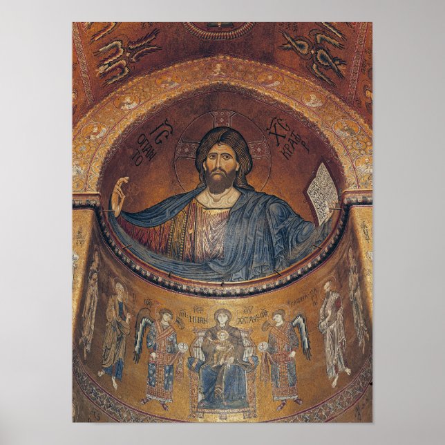 Kristus Pantocrator och Madonna Poster (Framsidan)
