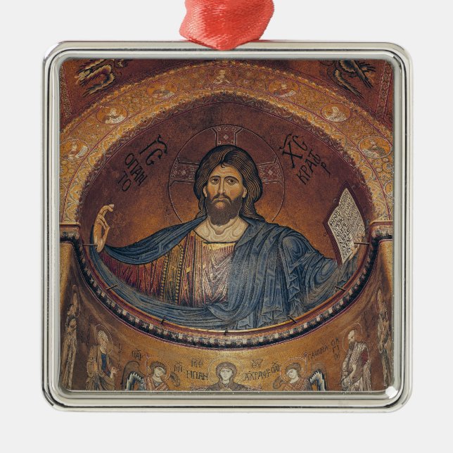 Kristus Pantocrator och Madonnaen Julgransprydnad Metall (Framsidan)