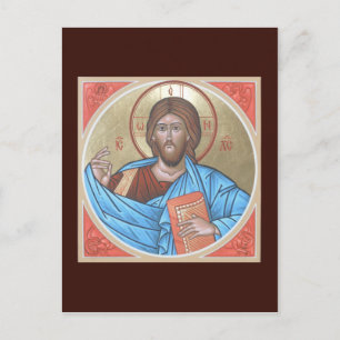 Kristus Pantocrator Prayer Card Vykort