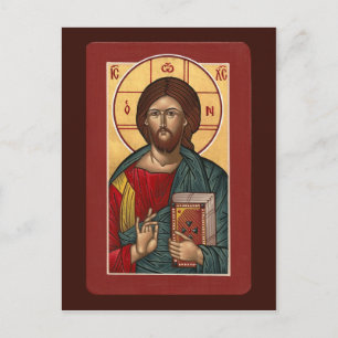 Kristus Pantocrator Prayer Card Vykort