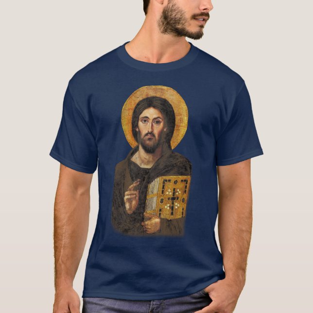 Kristus Pantocrator T Shirt (Framsida)