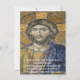 Kristus Pantokrator Mosaic Ikonisk Religiös Romers Inbjudningar