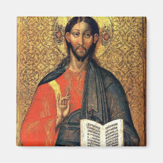 Kristus Pantokrator Ortodox ikon 1500-talet  Magnet