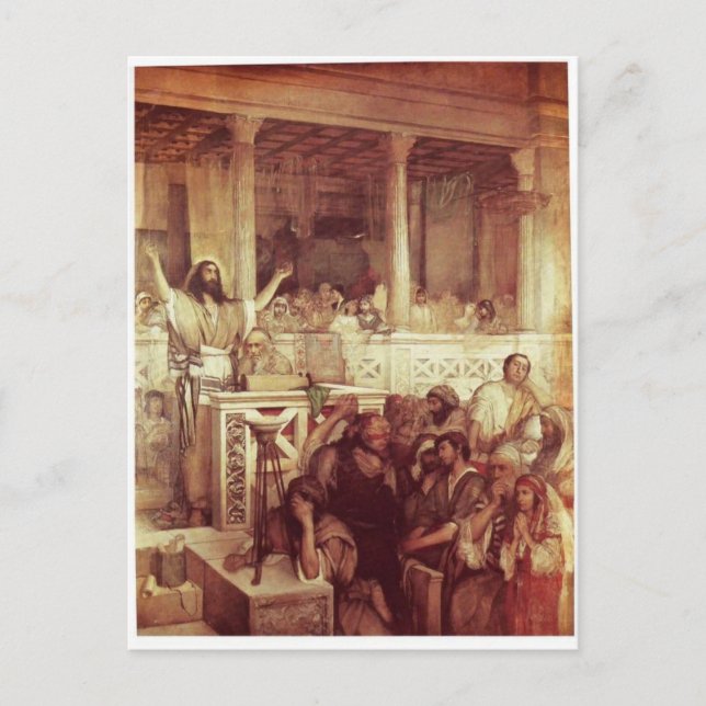 Kristus Preaching at Capernaum c. 1878-79 Vykort (Framsida)