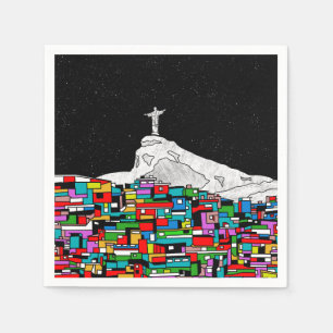 Kristus Redeemer Favela Pappersservett
