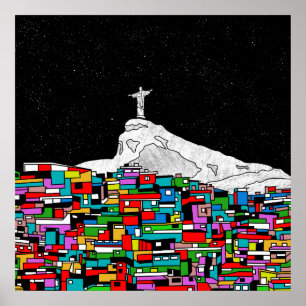 Kristus Redeemer Favela Poster