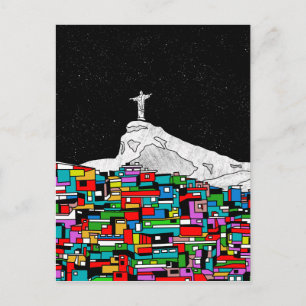 Kristus Redeemer Favela Vykort