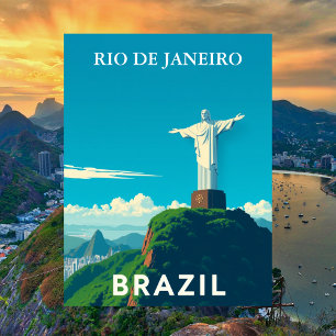 Kristus: Redeemer Rio de Janeiro Brasilien Travel Vykort