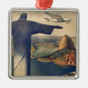 Kristus Redeemer Statue, Rio De Janeiro, Brasilien Julgransprydnad Metall