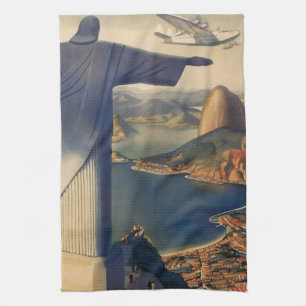 Kristus Redeemer Statue, Rio De Janeiro, Brasilien Kökshandduk