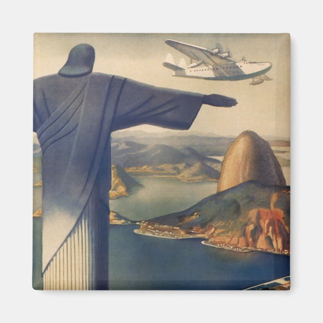 Kristus Redeemer Statue, Rio De Janeiro, Brasilien Magnet (Framsidan)