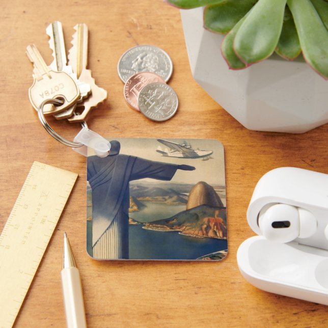 Kristus Redeemer Statue, Rio De Janeiro, Brasilien Nyckelring (Skrivbord)